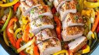 Juicy Pork Tenderloin with Peppers and Onions Juicy Pork Tenderloin with Peppers and Onions