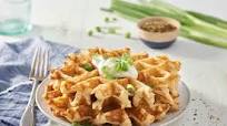 Savory Cheddar-Parmesan Waffles Savory Cheddar-Parmesan Waffles