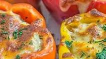 Keto Stuffed Peppers - Beef and Cheese Capsicum Keto Stuffed Peppers - Beef and Cheese Capsicum
