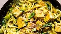 Creamy Curry Noodles with Crispy Tofu Creamy Curry Noodles with Crispy Tofu