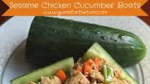 Sesame Chicken Cucumber Boats Sesame Chicken Cucumber Boats