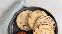 Refried Bean and Cheese Pupusas with Salsa Roja Refried Bean and Cheese Pupusas with Salsa Roja