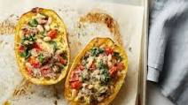 Sausage and White Bean-Stuffed Spaghetti Squash Sausage and White Bean-Stuffed Spaghetti Squash