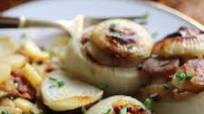 Fried Potato Stuffed Onions Fried Potato Stuffed Onions