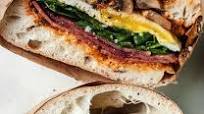 Egg and Bacon Breakfast Sandwich with Sun Dried Tomato Pesto Egg and Bacon Breakfast Sandwich with Sun Dried Tomato Pesto