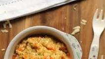 Cheesy Vegetable and Brown Rice Pot for Babies Cheesy Vegetable and Brown Rice Pot for Babies