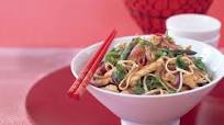 Stir-fried noodles with chicken asparagus and oyster sauce Stir-fried noodles with chicken asparagus and oyster sauce
