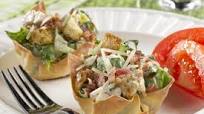 Chicken Caesar Salad Cups Chicken Caesar Salad Cups