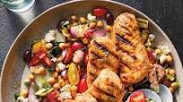 Grilled Chicken & Vegetable Salad with Chickpeas & Feta Grilled Chicken & Vegetable Salad with Chickpeas & Feta