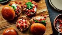 Bruschetta Chicken Burgers by Geneviève O’Gleman Bruschetta Chicken Burgers by Geneviève O’Gleman