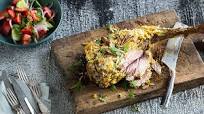 Spiced roast leg of lamb (raan) Spiced roast leg of lamb (raan)