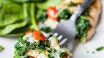 Grilled Chicken with Spinach and Melted Mozzarella Grilled Chicken with Spinach and Melted Mozzarella