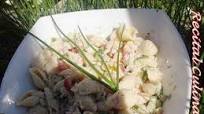 Salade de conchiglie rigate au tzatziki et au jambon Salade de conchiglie rigate au tzatziki et au jambon