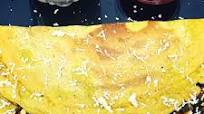 Besan chilla with palak paneer stuffing Besan chilla with palak paneer stuffing