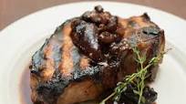 Grilled Berkshire Pork Chops with Mission Fig Chutney Grilled Berkshire Pork Chops with Mission Fig Chutney