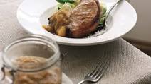 Pork Chops With Rhubarb, Apple And Ginger Chutney Pork Chops With Rhubarb, Apple And Ginger Chutney