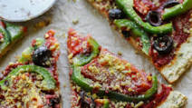 Zucchini Crust Pizza (Vegan & Gluten-Free!) Zucchini Crust Pizza (Vegan & Gluten-Free!)