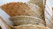 Lemon and Poppy Seed Waffle Cones Lemon and Poppy Seed Waffle Cones
