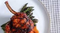 Grilled Pork Chop with Bourbon Peach Sauce Grilled Pork Chop with Bourbon Peach Sauce