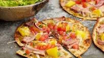 Pineapple-Ham Whole Wheat Pizzas Pineapple-Ham Whole Wheat Pizzas