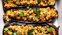 Vegetarian Stuffed Eggplant Recipe Vegetarian Stuffed Eggplant Recipe