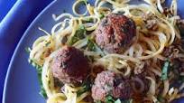 Yellow Squash Noodles with Meatballs and Olive Tapenade Yellow Squash Noodles with Meatballs and Olive Tapenade