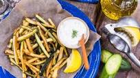 Lightly Fried Zucchini And Tzatziki Lightly Fried Zucchini And Tzatziki