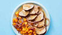 Spiced Pork Tenderloin & Onion Gravy with Roasted Butternut Squash Spiced Pork Tenderloin & Onion Gravy with Roasted Butternut Squash