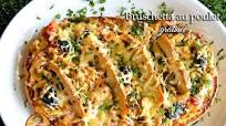Bruschetta au poulet gratinée Bruschetta au poulet gratinée