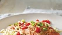 Aprons Recipe - Ginger-Tomato Salmon With Coconut Jasmine Rice Aprons Recipe - Ginger-Tomato Salmon With Coconut Jasmine Rice