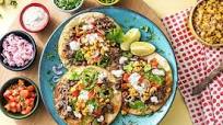 Cheesy Corn Tostadas with Black Beans and Tomato Cheesy Corn Tostadas with Black Beans and Tomato