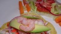 Receta de Tostadas de surimi con camarón Receta de Tostadas de surimi con camarón