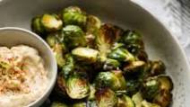 Air Fryer Brussels Sprouts with Chipotle-Lime Aioli Air Fryer Brussels Sprouts with Chipotle-Lime Aioli
