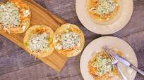 No-Cook Buffalo Chicken Tostadas No-Cook Buffalo Chicken Tostadas