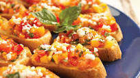 Peach Basil Bruschetta Peach Basil Bruschetta