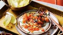 Citrus-cured salmon with mustard dressing recipe Citrus-cured salmon with mustard dressing recipe