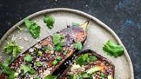 Roasted Asian Eggplant with Gochujang Glaze Roasted Asian Eggplant with Gochujang Glaze
