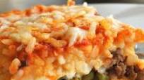 Best Rice Ball Casserole Stuffed with Meat and Peas Best Rice Ball Casserole Stuffed with Meat and Peas