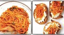 Moroccan Pickled Carrot Bruschetta with Goat Cheese Moroccan Pickled Carrot Bruschetta with Goat Cheese