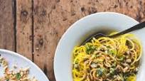 Golden Beet Noodles with Spicy Peanut Sauce Golden Beet Noodles with Spicy Peanut Sauce