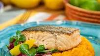 Crispy Salmon with Sweet Potatoes and Radicchio Salad Crispy Salmon with Sweet Potatoes and Radicchio Salad