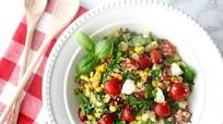 Corn & Quinoa Caprese Salad Corn & Quinoa Caprese Salad