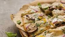 Mushroom, Peppers and Onion Thin Crust Pizza Mushroom, Peppers and Onion Thin Crust Pizza