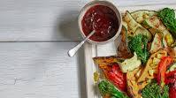 Verduras a la parrilla con salsa barbacoa de ciruela y soja Verduras a la parrilla con salsa barbacoa de ciruela y soja