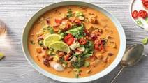 Caribbean Bean & Coconut Soup with Roasted Sweet Potato Caribbean Bean & Coconut Soup with Roasted Sweet Potato