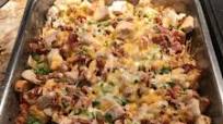 Loaded Baked Potato And Chicken Casserole Loaded Baked Potato And Chicken Casserole