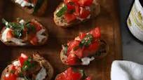 Burrata Bruschetta with Tomatoes Burrata Bruschetta with Tomatoes