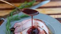 Bone-in Pork Loin with Smoked Cherry Sauce Bone-in Pork Loin with Smoked Cherry Sauce