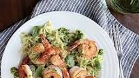 Shrimp Farfalle with Arugula Pesto Shrimp Farfalle with Arugula Pesto
