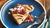 Grilled Swordfish With Grilled Tomato And Feta Salad Grilled Swordfish With Grilled Tomato And Feta Salad